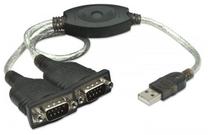 Adapteris Manhattan RS-232 x 2, USB