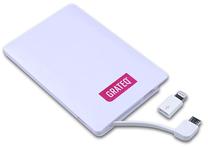 Lādētājs-akumulators (Power bank) Grateq, 2500 mAh, balta krās.