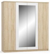 Riidekapp Markos, tamm v., 201 cm x 58 cm x 214 cm