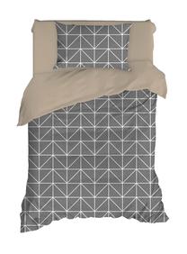 Patalynės užvalkalų komplektas Mijolnir Gina 162ELR2130, antracito sp./balta sp./smėlio sp., 50 x 70 cm, 160 x 220 cm