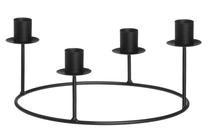 Žvakidė 4Living 012914, metalas, 12 cm, juoda sp.
