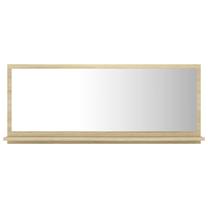Spogulis VLX 804583, stiprināms, 90 cm x 37 cm, gaiši brūna krās.