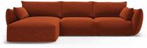 Kampinė sofa Cosmopolitan Design Matera, brick red s., kairinė, 171 x 280 cm x 85 cm