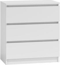 Komoda Malwa M3, balta sp./šviesiai pilka sp., 77 cm x 40 cm x 70 cm