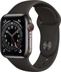 Viedais pulkstenis Apple Watch 6 GPS + Cellular 40mm, melns krās.