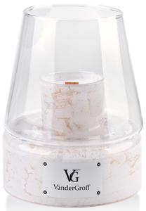 Žvakė, aromatinė VanderGroff Cristie Mini Lantern, 24 h, aukso sp./balta sp.
