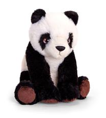 Pliušinis žaislas panda Keel Toys Keeleco, balta sp./juoda sp., 18 cm