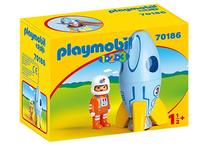Konstruktors Playmobil 1-2-3 Astronaut With Rocket 70186, 2 gab., daudzkrāsaina