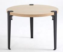 Kavos staliukas Kalune Design Fregoia 631LGG1202, ruda sp./juoda sp., 60 cm x 60 cm x 45 cm