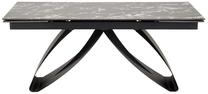 Stalas išskleidžiamas Hilario, juoda sp./marmuro sp., 180 - 260 cm x 90 cm x 75 cm