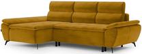 Kampinė sofa - lova Homede Entro, geltona sp., kairinė, 285 x 152 cm x 95 cm