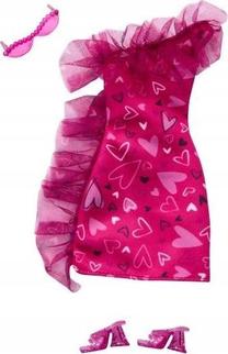 Комплект одежды для куклы Mattel Barbie Fashionistas HRH36, розовый цв.