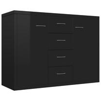 Komoda VLX 800691, juoda sp., 65 cm x 88 cm x 30 cm