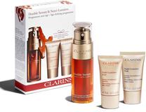 Veido priežiūros priemonių rinkinys Clarins Double Serum & Nutri Lumiere, 80 ml