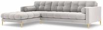 Kampinė sofa Cosmopolitan Design Bali, aukso sp./sidabro sp., kairinė, 185 x 293 cm x 75 cm