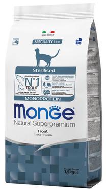 Sausā kaķu barība Monge Sterilised, forele, 1.5 kg