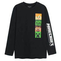 Krekls ar garām piedurknēm, klasisks, zēniem Cool Club Minecraft LCB2720277, melna krās., 152 cm