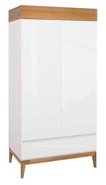 Spinta Kioto, ąžuolo sp./balta sp., 97 cm x 55 cm x 195 cm