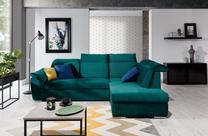 Kampinė sofa Loreto Kronos 19, žalia sp., dešininė, 210 x 260 cm x 102 cm