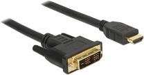 Adapteris Delock DVI, HDMI-A 19 pin male, 5 m, melna krās.