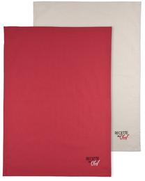 Virtuves dvieļu komplekts Lovely Duo CUB761041-T, sarkana krās./bēša krās., 70 cm x 50 cm, 2 gab.