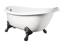 Ванна, свободно устанавливаемая Paa Silkstone Victoria Silk, 170 см x 83 см x 73 см, овальная, белый цв./графитовый цв.