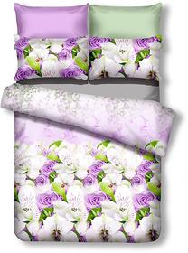 Gultas veļas komplekts DecoKing Emerald, zaļa krās./violeta krās., 80 x 80 cm, 135 x 200 cm