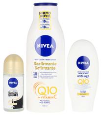 Kūno priežiūros rinkinys Nivea Reafirmante Q10 Normal skin, 3 vnt.