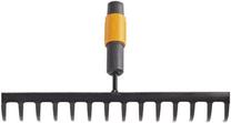 Grėblys vėduoklinis Fiskars QuickFit 1000653, be koto, 295 mm, juoda sp./oranžinė sp.