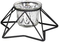 Žvakidė Polar Lanterns, stiklas/metalas, 14 cm, sidabro sp./juoda sp.