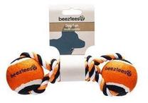 Žaislas šuniui, kamuoliukas Beeztees Flossy Toy with Tennis Ball Jef 641295, 22 cm, įvairių spalvų