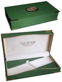 Kaste pildspalvām Fuliwen BX213, 19.8 cm x 10.2 cm, zaļa krās.