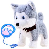 Rotaļu dzīvnieks Dog Husky, 26 cm, balta krās./pelēka krās.