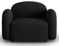 Krėslas Micadoni Home Blair Chenille, juoda sp., 119 cm x 87 cm x 80 cm