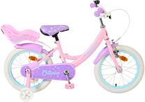 Vaikiškas dviratukas su papildomais ratukais, vaikų Volare Olivia CB 2HN, rožinė sp., 16"
