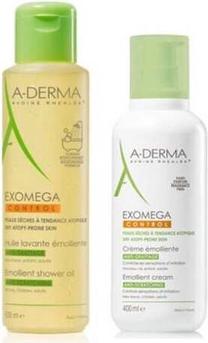 Kūno priežiūros rinkinys A-Derma Exomega Control, 2 vnt.