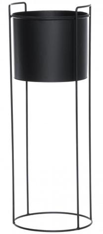 Gėlių vazonas 4Living 314512, plastikinis, Ø 28 cm, juoda sp.