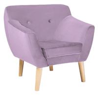 Krėslas Scandinavian Bergen 1 Velvet, rožinė sp., 78 cm x 54 cm x 76 cm