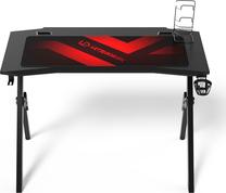 Arvutimängulaud Ultradesk Action V2, 110 cm x 59 cm, 75 cm, must v./punane v.