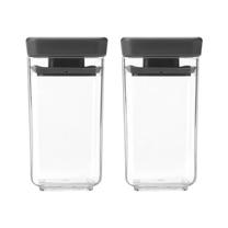 Toidu säilitamise konteinerite komplekt Brabantia Tasty+, 0.15 l, tumehall v.