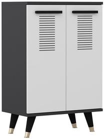 Spintelė Kalune Design Asimo X, antracito sp./balta sp., 35 cm x 60 cm x 90.6 cm