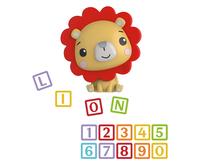 Игрушка для ванны Epee Fisher Price Letters + Figure Lion, многоцветный