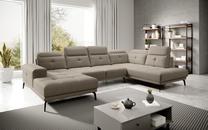 Kampinė sofa Bretan Vero 18, šviesiai ruda sp., dešininė, 205 x 350 cm x 107 cm