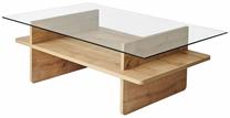 Kavos staliukas Kalune Design Saga, skaidri sp./sapphire sp., 65 cm x 105 cm x 35 cm