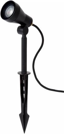 Savienojams āra apgaismojums Lucide Spike, 5W, GU10, IP54, melna krās., 6.5 cm x 42 cm
