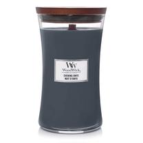 Žvakė, aromatinė WoodWick Evening Onyx, 120 h, 609.5 g, pilka sp.