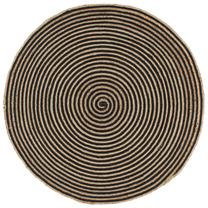 Ковер VLX Handmade Jute 133719, черный цв./коричневый цв., 90 см x 90 см