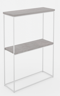 Консольный стол ADRK Velo, белый цв./серый цв., 20 см x 60 см x 80 см