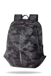 Mokyklinė kuprinė R-bag Kick Z093, juoda sp./pilka sp., 45 cm x 32 cm x 14 cm