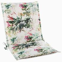 Lauko kėdės pagalvėlė Garden, balta/žalia, 90 x 45 cm